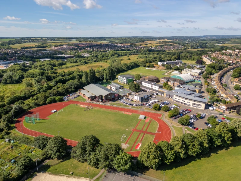 the canterbury campus from the air