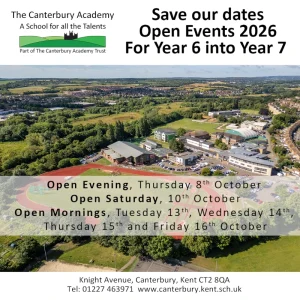 Save our dates for Admissions in 2027