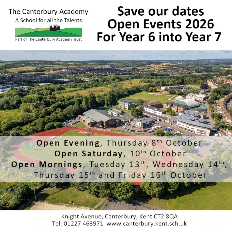 Save our dates for Admissions in 2027