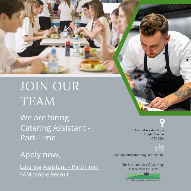 We are hiring a part time catering assistant. Click to apply now