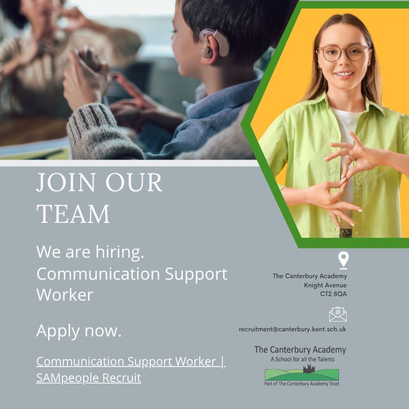We are hiring a communication support worker. Click to apply now